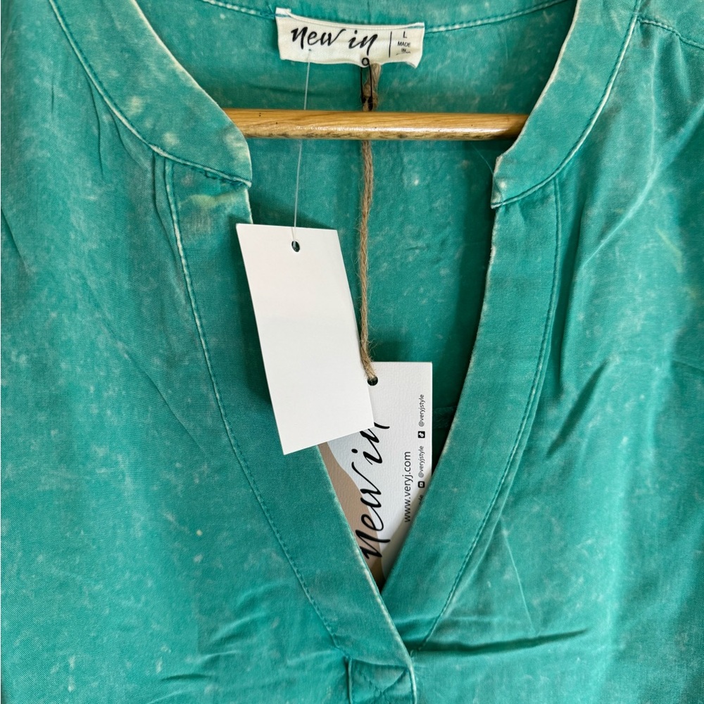 New In Turquoise Tunic Top, NWT - Picture 6 of 7